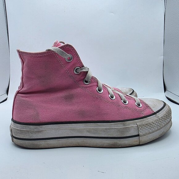 Converse All Star Womens Size 9 Pink High Top Sneakers Casual Shoes Bright - Picture 12 of 13